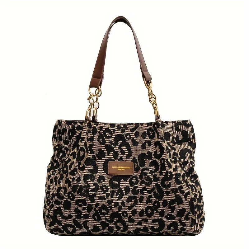 BowLift | Ladies Handbag Leopard Print One Size Faux Leather