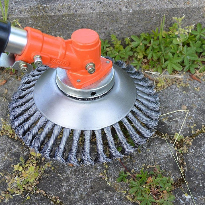 Weed brush for garden cleaner Bowlift