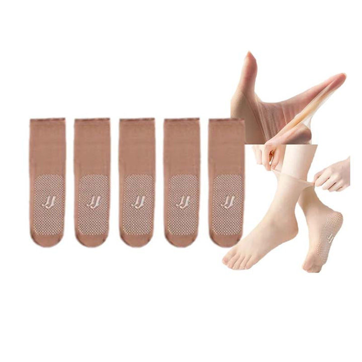 Spring Summer Invisible Non-Slip Crystal Silk Socks | Bowlift