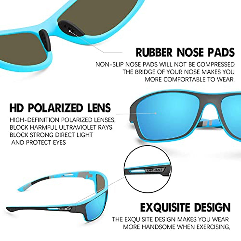 Outdoor sports sunglasses with glare-free polarized lens Bowlift