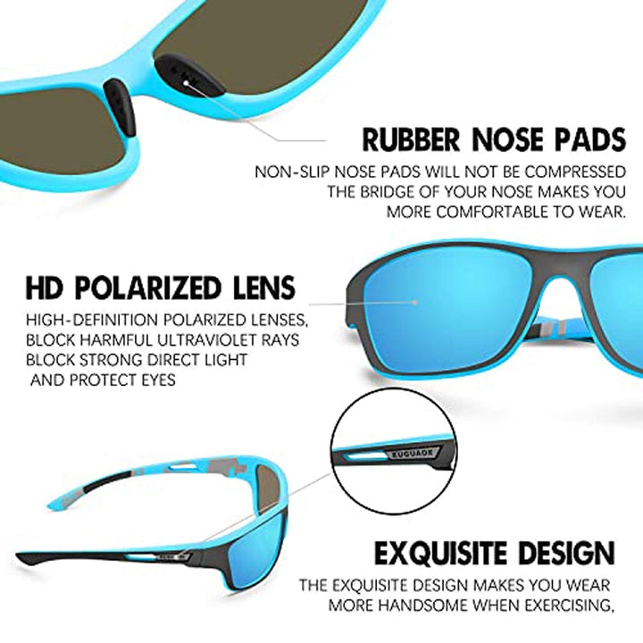 Outdoor sports sunglasses with glare-free polarized lens Bowlift