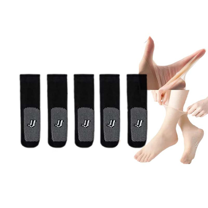 Spring Summer Invisible Non-Slip Crystal Silk Socks | Bowlift