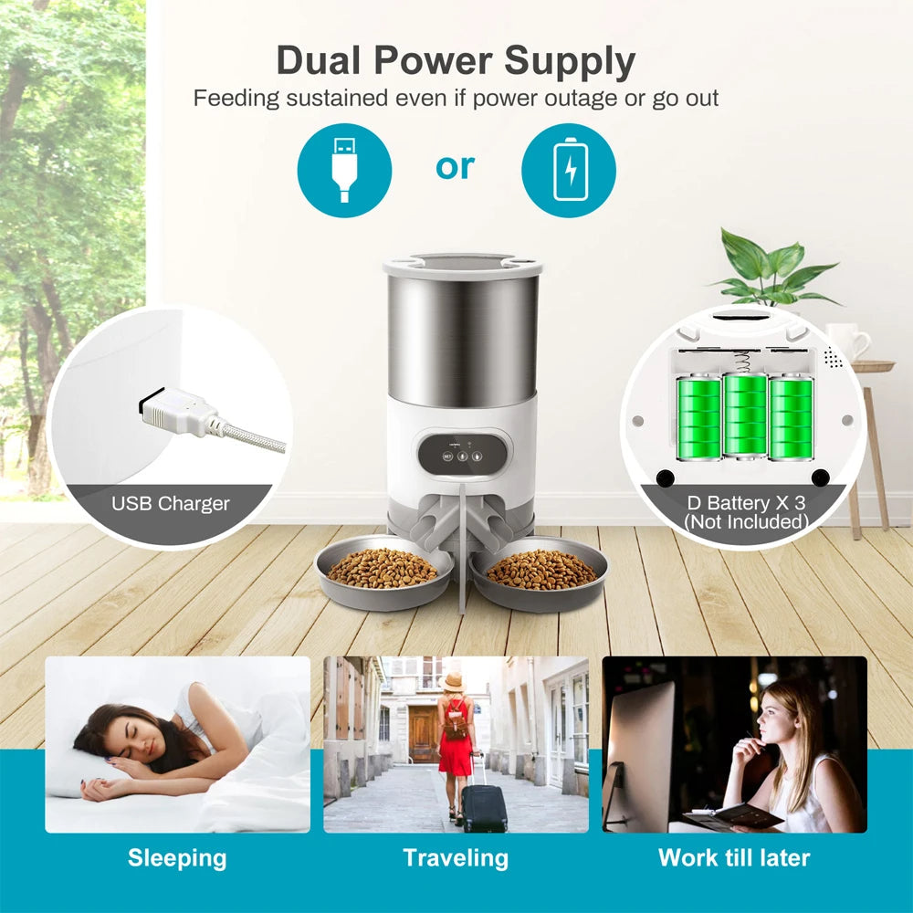 BowLift | 2-Way Splitter Automatic Smart Pet Feeding Station