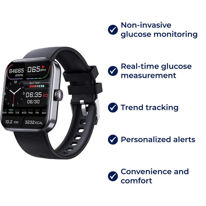 Glucowatch | Non-Invasive Blood Glucose Smartwatch – Real-Time Monitoring, Trend Tracking & Personalised Alerts Bowlift
