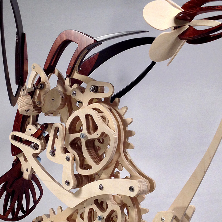 Wood artificial hummingbird sculpture Bowlift