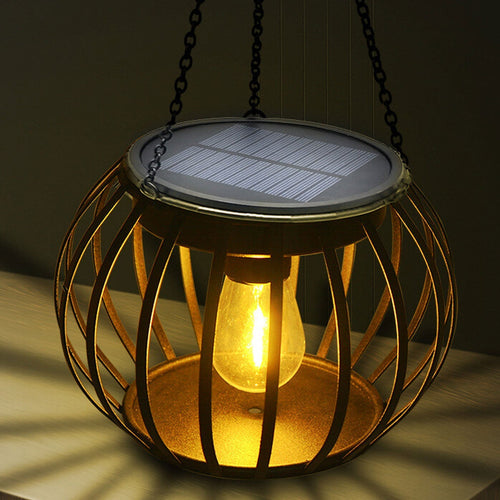 Solar Pumpkin Lantern Design LED Outdoor Hanging Decorative Light | Bowlift