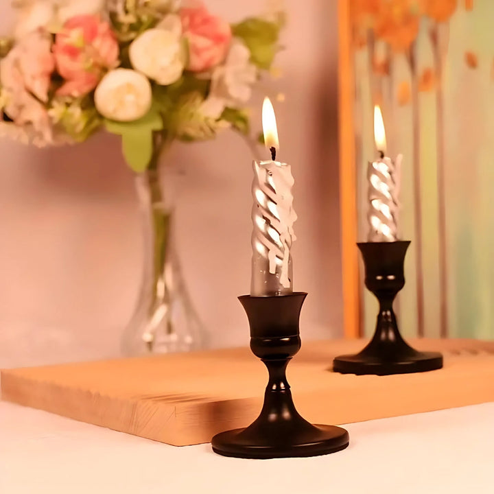 BowLift | Shimmering Vintage Candle Holder | 2pc Set