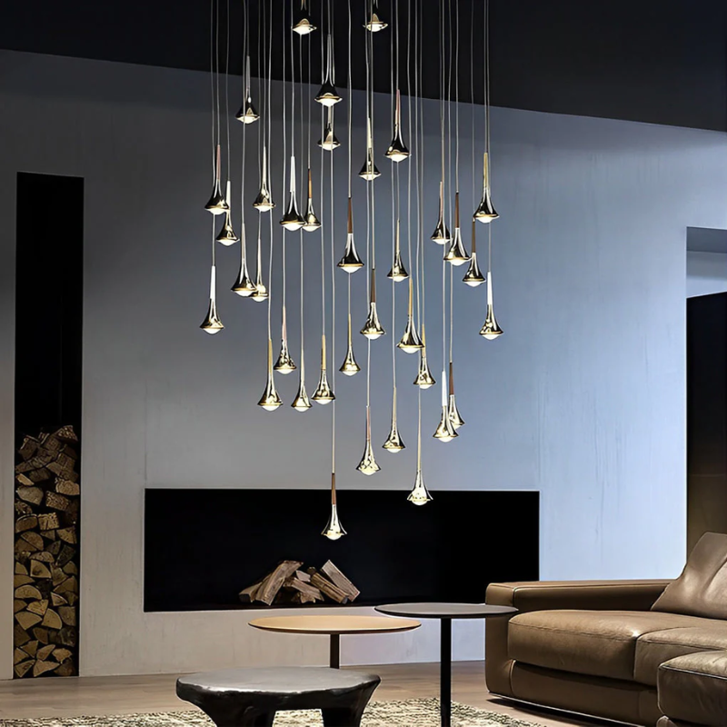 BowLift | Scandinavian Pendant Lamp in Droplet Shape of Metal