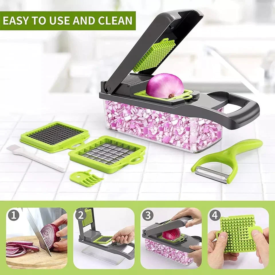 12 in 1 Vegetable Cutter Slicer Grater Chopper Bowlift