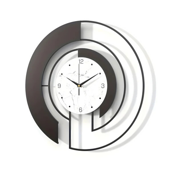 BowLift | Arch | Large Black Wall Clock Modern 46x46 cm
