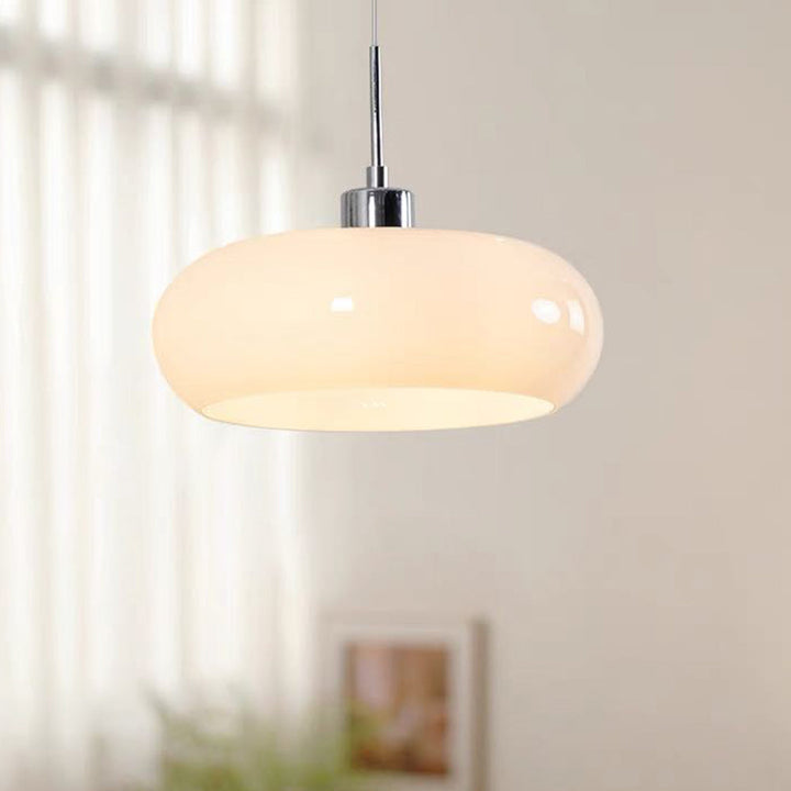 BowLift | Hailie | Pendant Light Orange/White 28 cm Glass