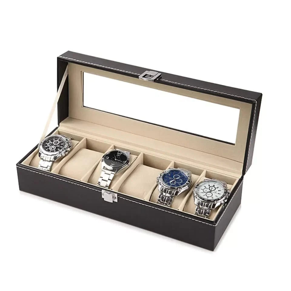 6 and 12 Slot Leather Watch Organizers Bowlift