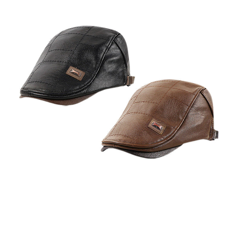 BowLift | ElderLux Plush Leather Beret | Cozy elegance for a warm winter experience