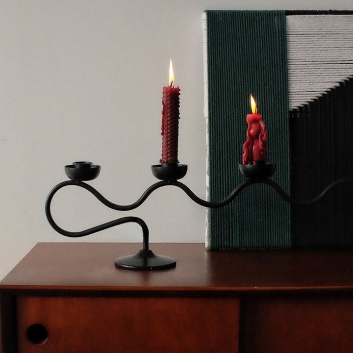 BowLift | Tri Iron Twisted Candle Holder