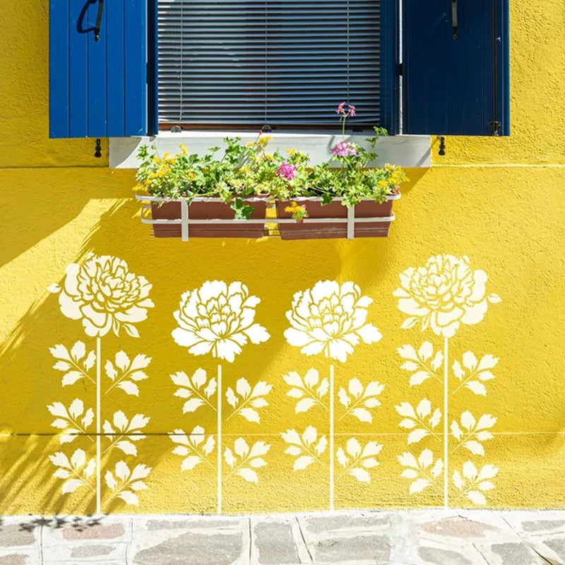 BowLift | 🔥DIY Decoration🌻 - Garden Fence Large Flower Drawing Stencils