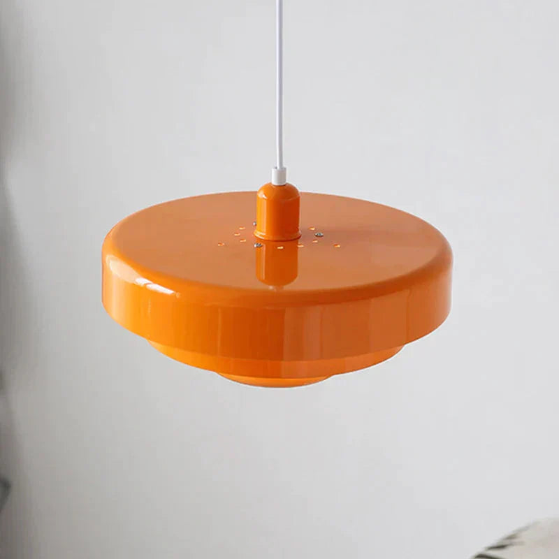 Modern Orange LED Pendant Lamp – Scandinavian Hanging Light for Living Room, Kitchen, and Dining Room | Bowlift