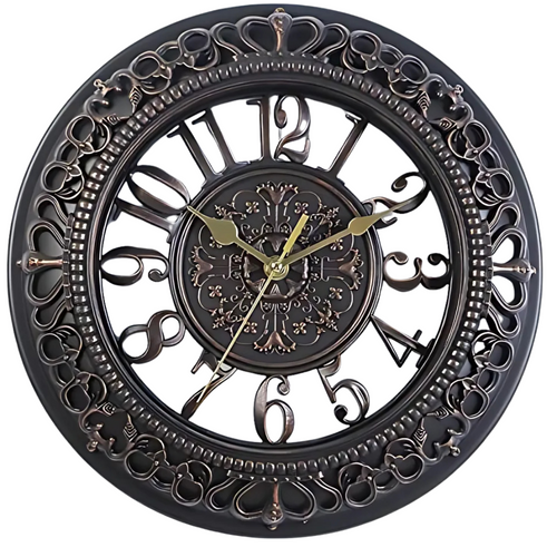 BowLift | Large Wall Clock Black Modern | Elegant Wall Clock
