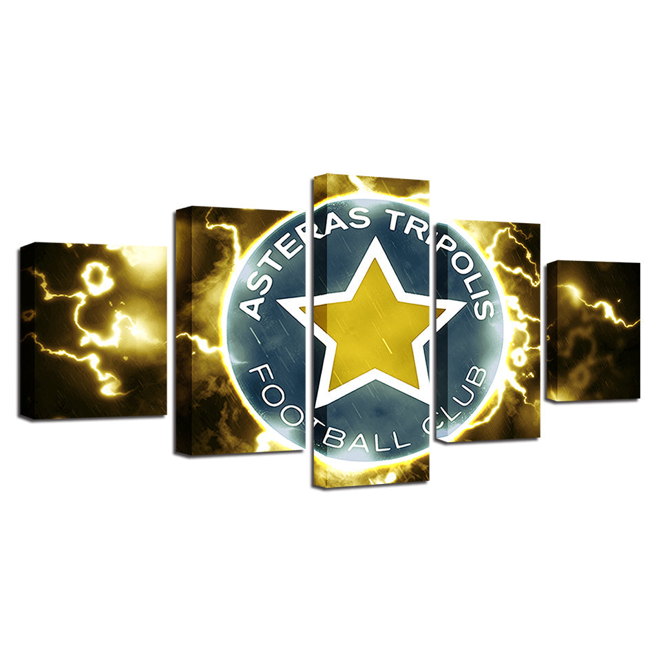 Electric Asteras Tripolis F.B. Logo 5 Piece - Canvas Wall Art Painting | Bowlift