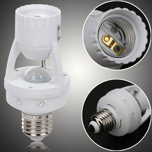 BowLift | 360 Rotating Motion Sensor Socket Switch Led Bulb Base