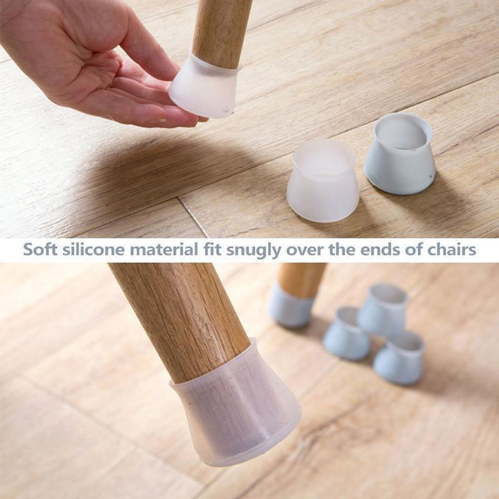 Upgraded Furniture Silicone Protection Covers Chair Leg Covers with Felt | Bowlift