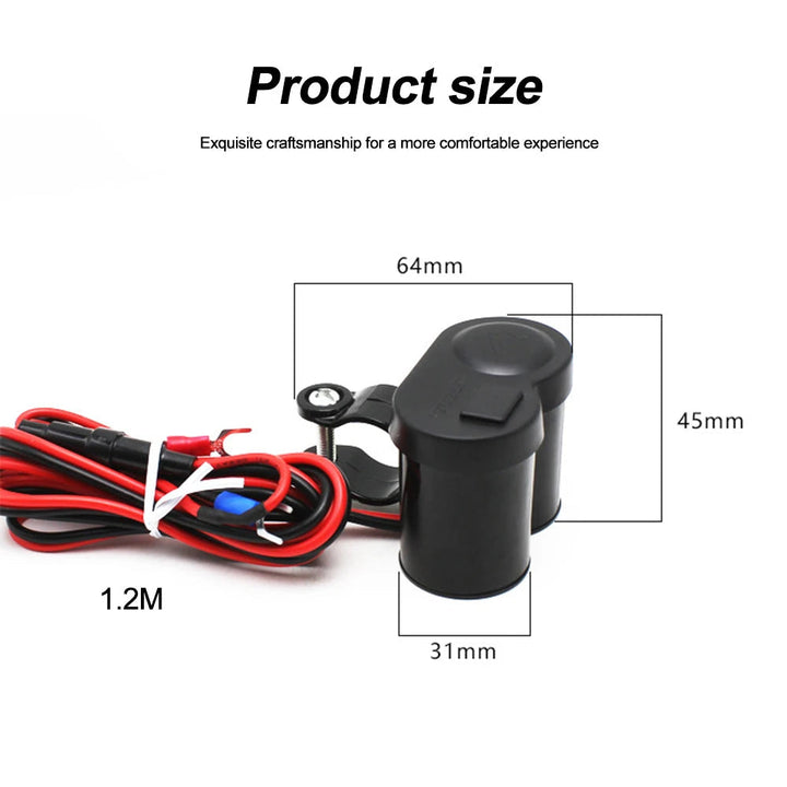 BowLift | Motorcycle Waterproof Handlebar USB Charger