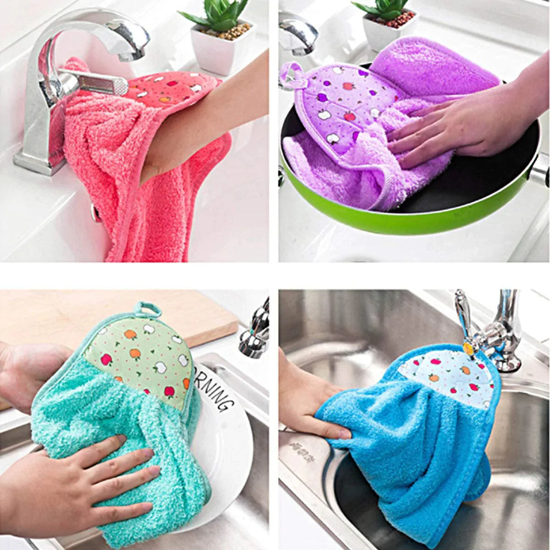 Hanging Kitchen Towel Small Soft Dish Towel Cloth for Kitchen Bathroom Use Bowlift