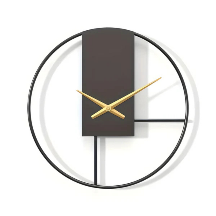 BowLift | Aurum | Large Wall Clock Modern Black 40 cm Minimalistic