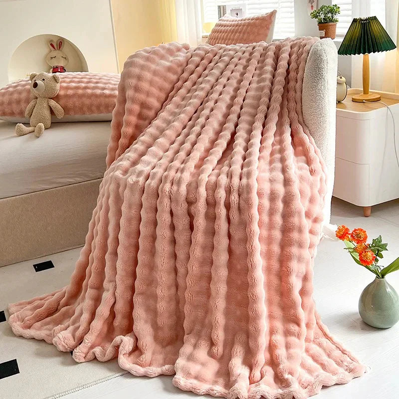 BowLift | Luxury Bubble Texture Fleece Blanket - BubbleNest
