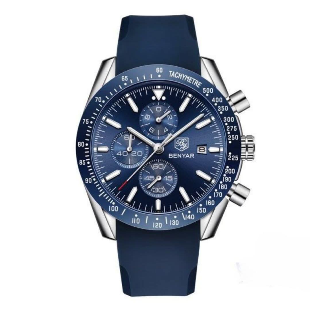 BowLift | Men’s Waterproof Quartz Watch with Leather Strap