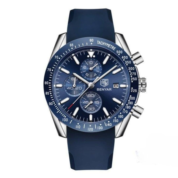BowLift | Men’s Waterproof Quartz Watch with Leather Strap