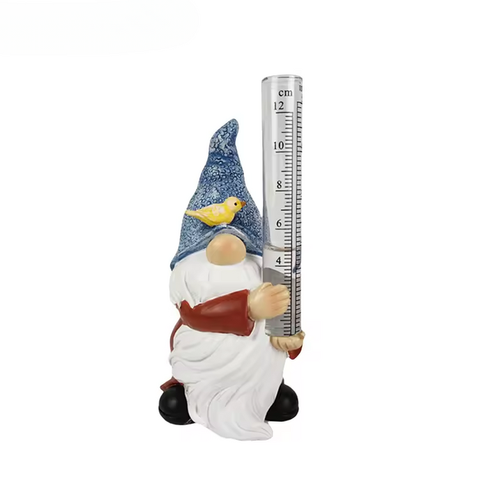 BowLift | Gnome Garden Statue with Resin Rain Gauge