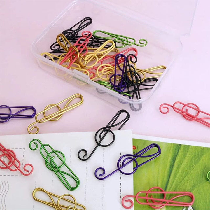 Music Multicolored Metal Paper Clips | Bowlift