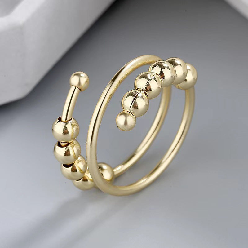 BowLift | Distribute Your Fear Circle Beads Fidget Ring