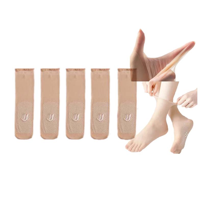 Spring Summer Invisible Non-Slip Crystal Silk Socks | Bowlift