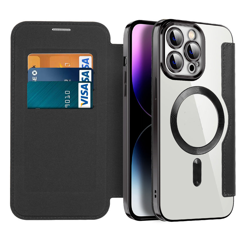 Magnetic Flip Phone Case | Card Slot & Shockproof Protection | Multiple Colors