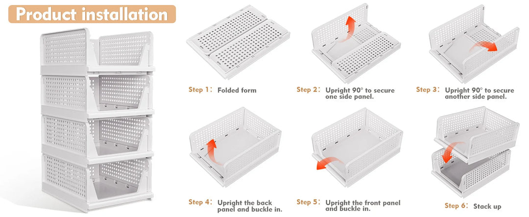Stackable Wardrobe Storage Organizer For Cloth Storage