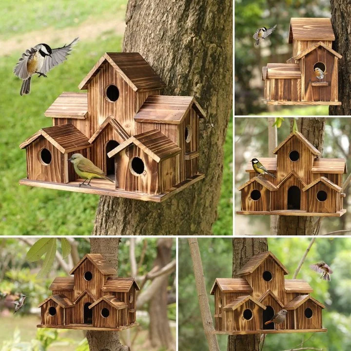BowLift | 6 Hole Handmade Birdhouse - NestHaven
