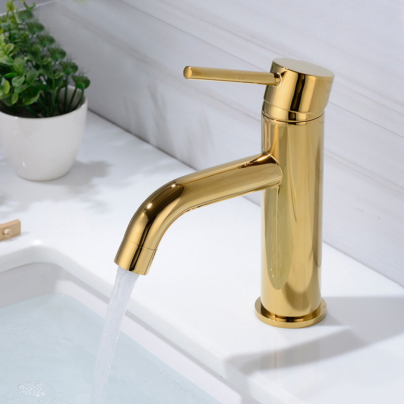 BowLift | Modern 1-Hand Basin Faucet Gold Brushed Sink Faucet Brass