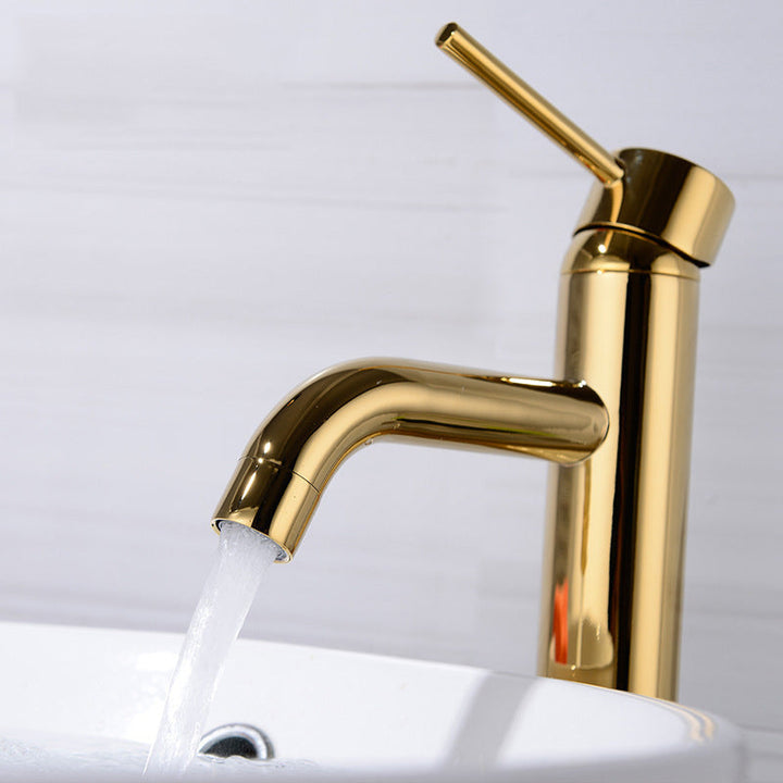 BowLift | Modern 1-Hand Basin Faucet Gold Brushed Sink Faucet Brass