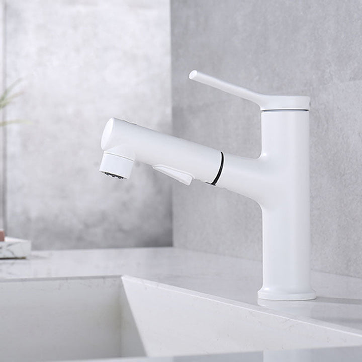 BowLift | Contemporary Single Handle Faucet Retractable Sink Faucet with Lever Handle
