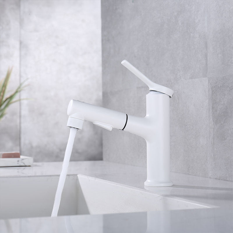 BowLift | Contemporary Single Handle Faucet Retractable Sink Faucet with Lever Handle