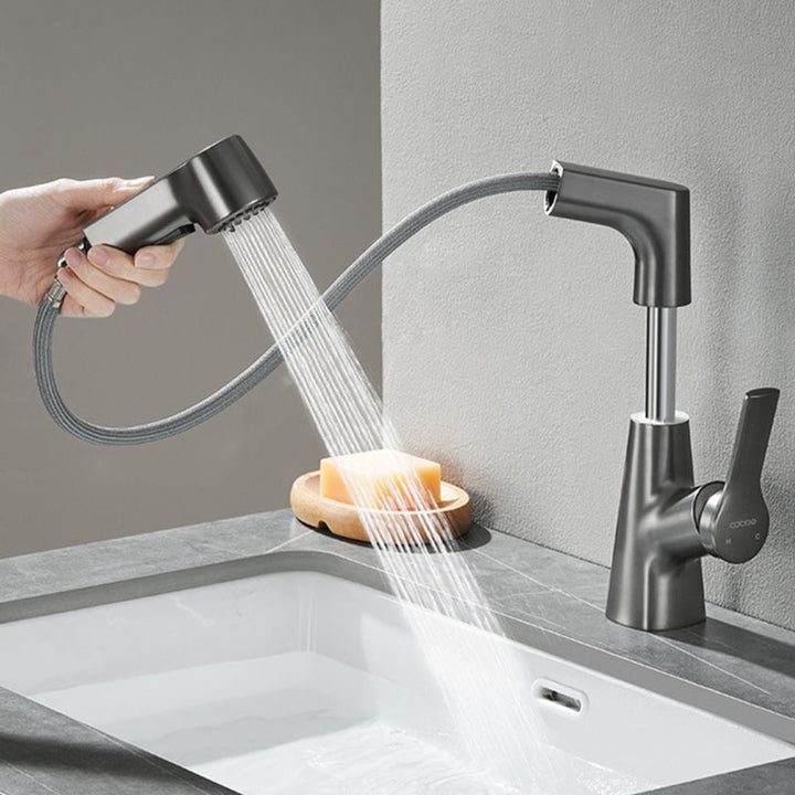 BowLift | Modern 1-Lever Sink Faucet Round Basin Faucet Brass