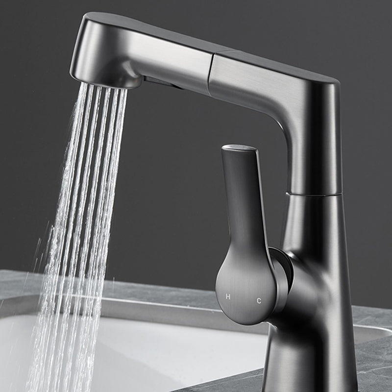 BowLift | Modern 1-Lever Sink Faucet Round Basin Faucet Brass