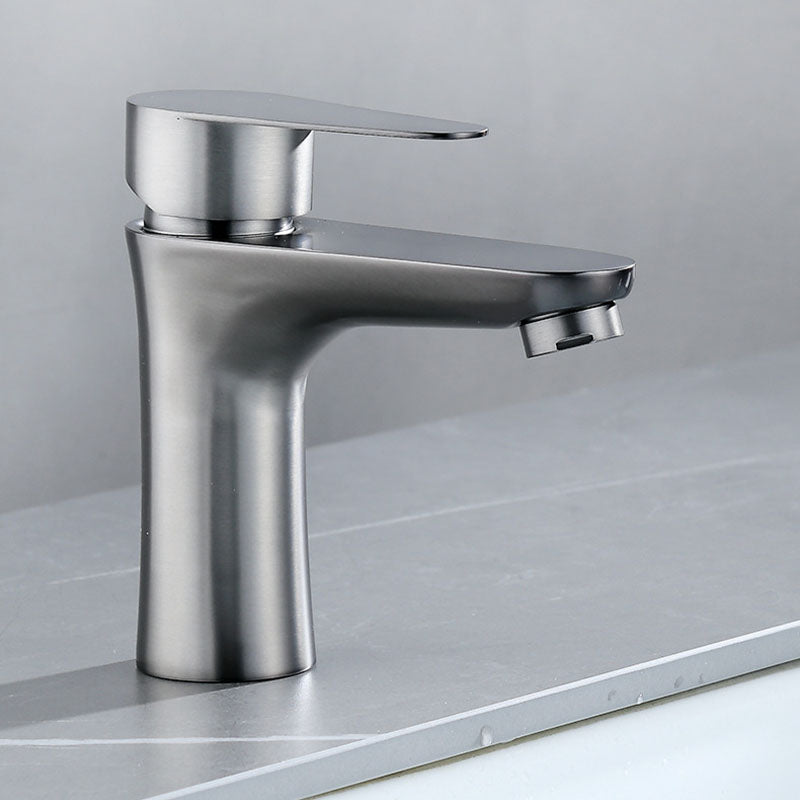 BowLift | Contemporary Stainless Steel Sink Faucet Lever Handles Low Arc Sink Faucet