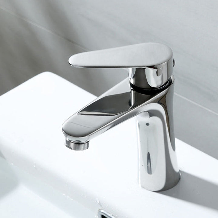 BowLift | Contemporary Stainless Steel Sink Faucet Lever Handles Low Arc Sink Faucet