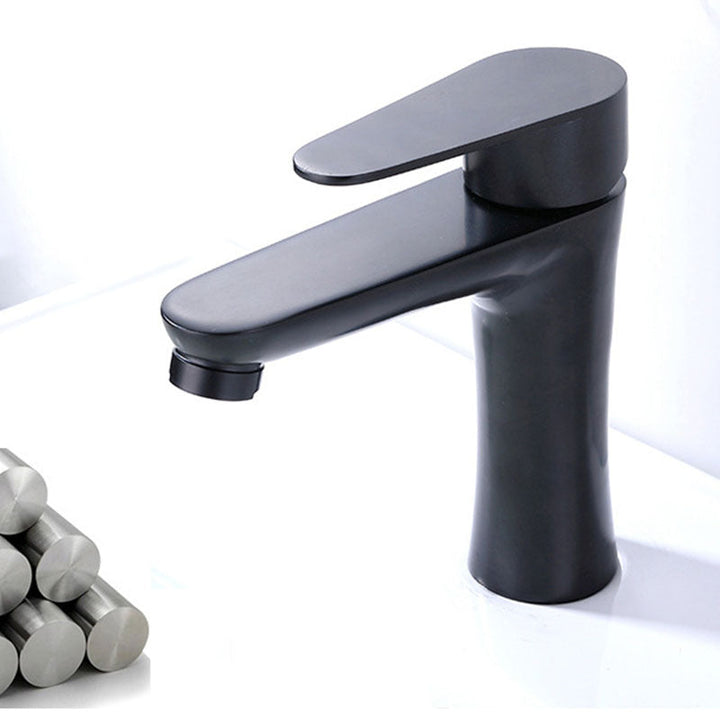 BowLift | Contemporary Stainless Steel Sink Faucet Lever Handles Low Arc Sink Faucet