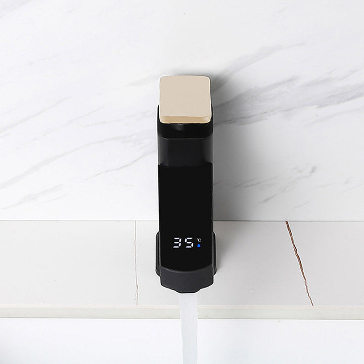BowLift | Contemporary sink faucet Digital display Monochrome Low arch basin Bathroom sink