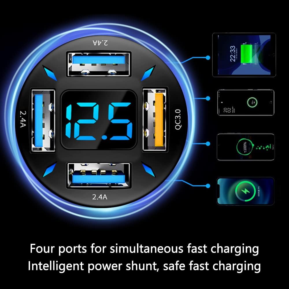 BowLift | Car Charger 66W Super Fast Charging with USB PD & QC 3.0 – Universal for 12-24V Cigarette Lighter