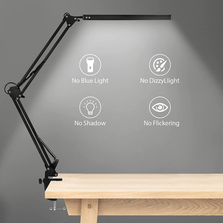 LED Desk Lamp Clamp Light Dimmable 10W | Bowlift