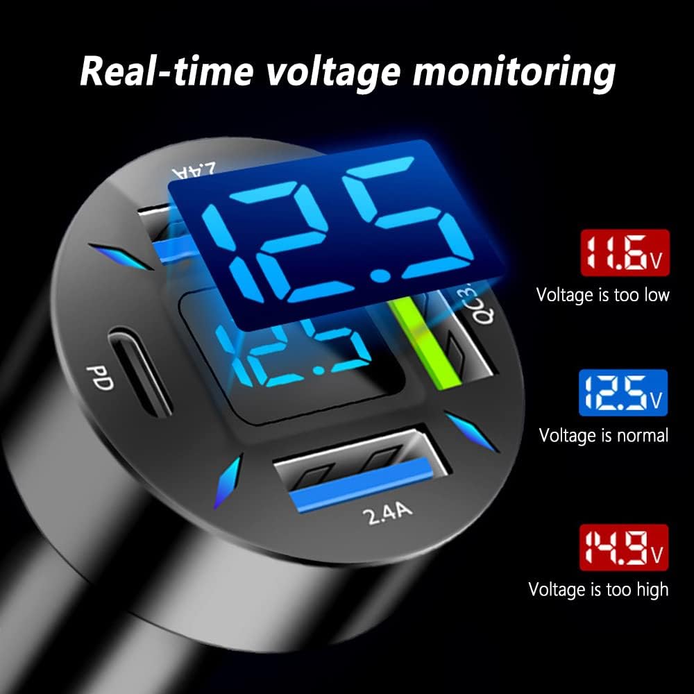BowLift | Car Charger 66W Super Fast Charging with USB PD & QC 3.0 – Universal for 12-24V Cigarette Lighter